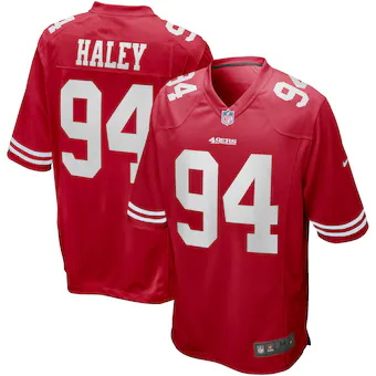 mens nike charles haley scarlet san francisco 49ers game re